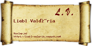 Liebl Valéria névjegykártya