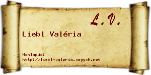 Liebl Valéria névjegykártya
