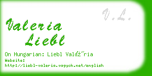 valeria liebl business card